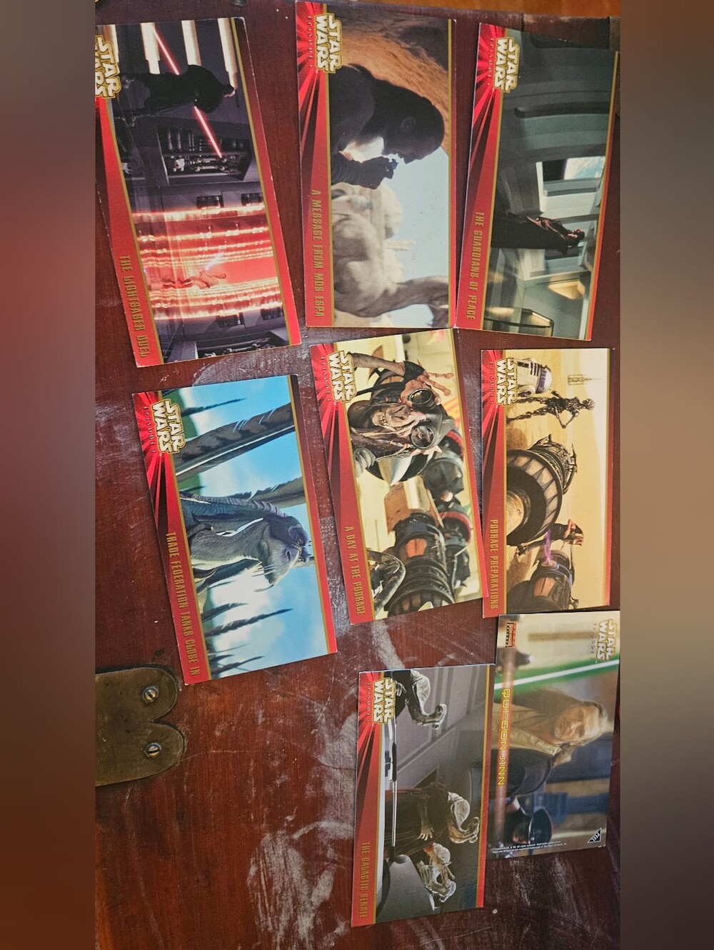 Vintage 1999 Topps Star Wars Episode 1 Widevision Trading Card Lot (8 Cards)
